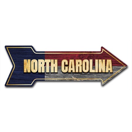 Signmission North Carolina Arrow Decal Funny Home Decor 30in Wide D-A-10-999705